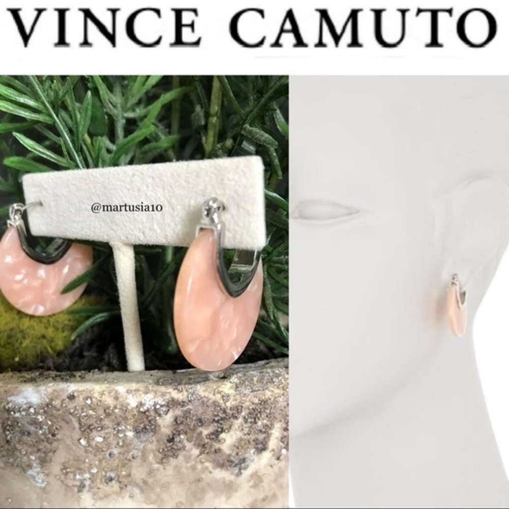 Vince Camuto Small Resin Slice Hoop Earrings